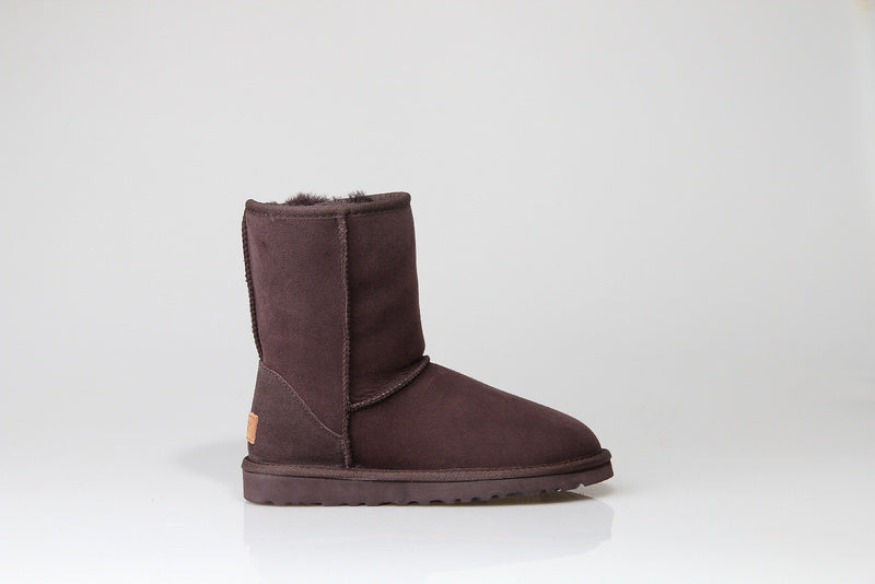 Chocolate Brown Stain-Resistant Classic Short Boots | 6223