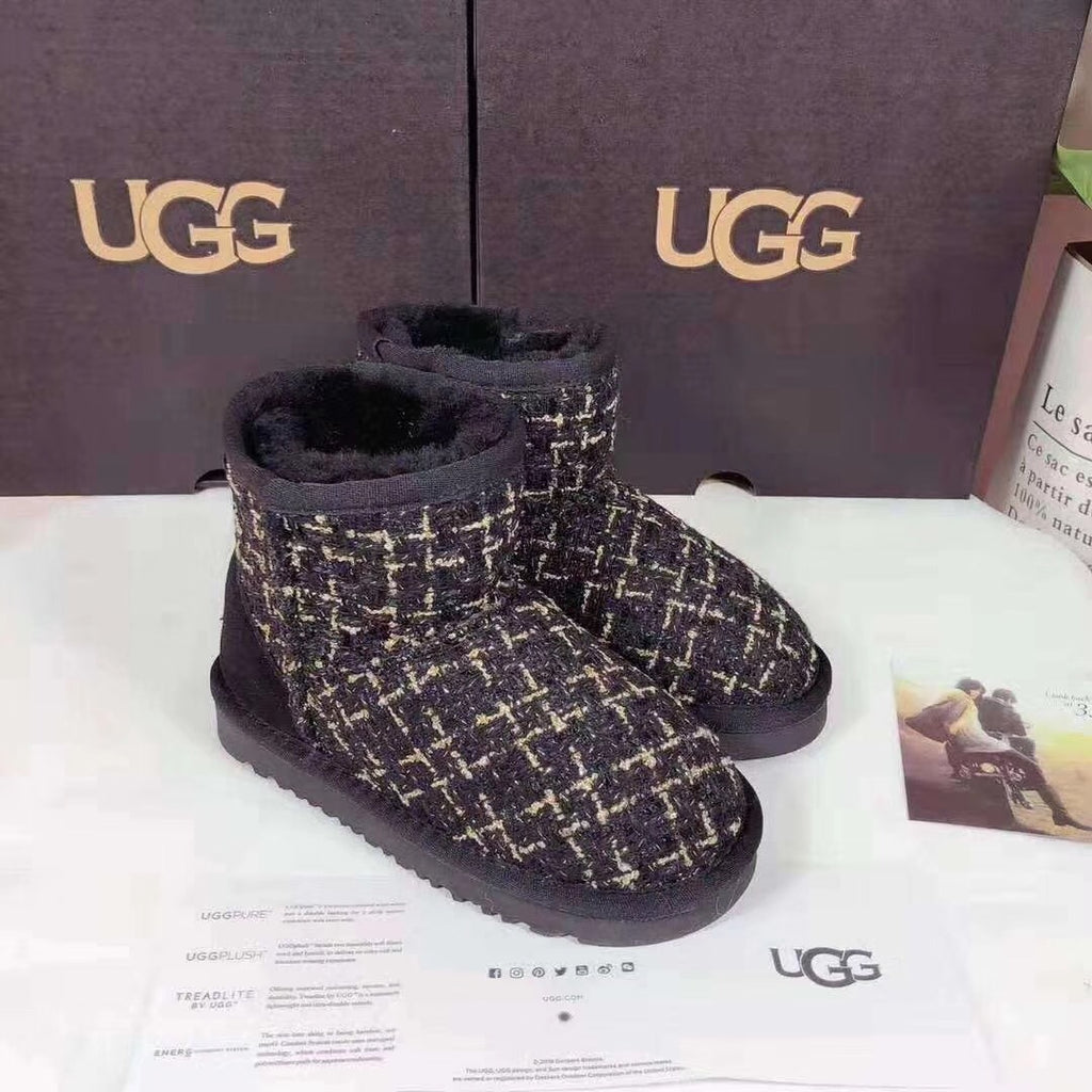 Black Kids' Chic Winter Boots | 5854