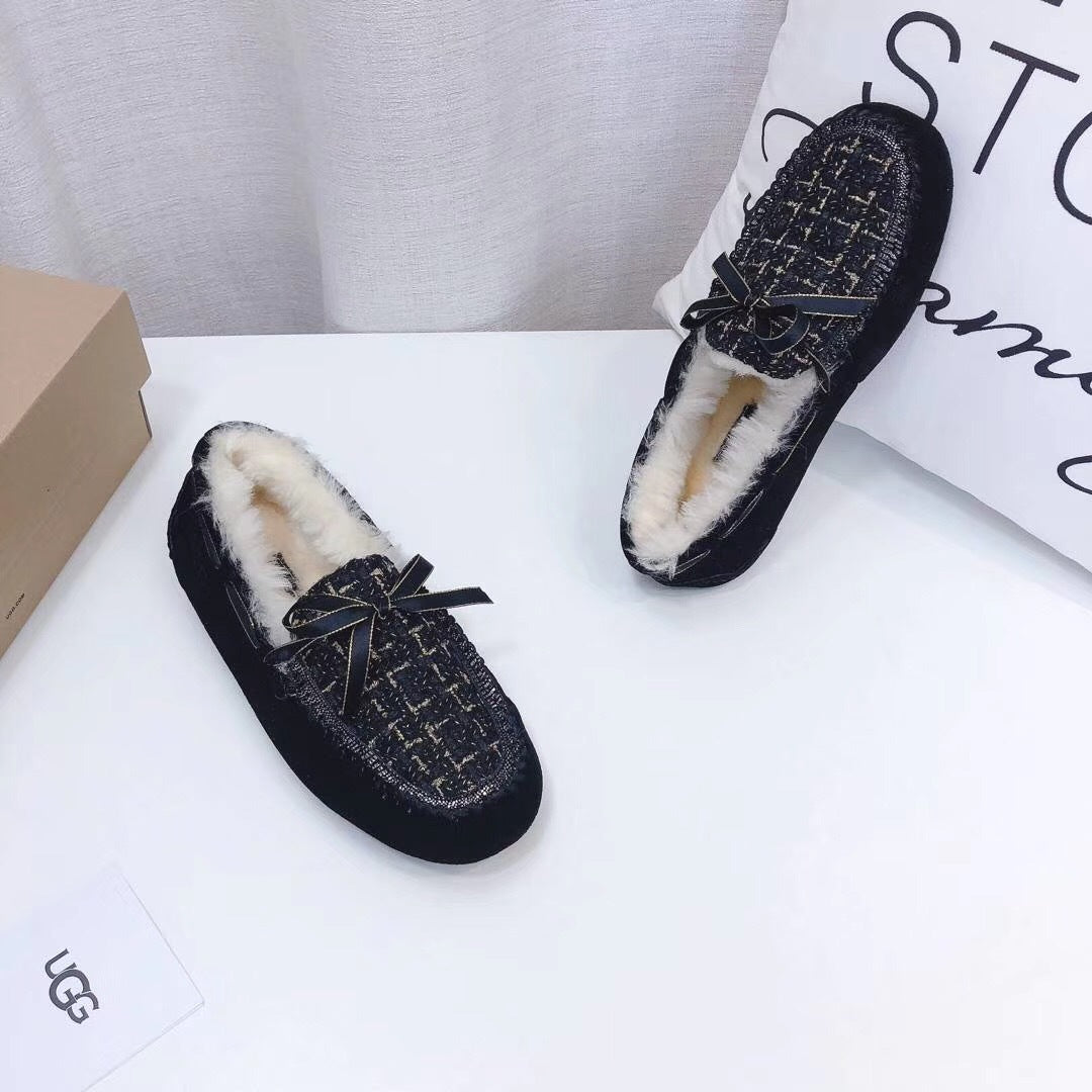 Black Elegant Driving-Style Loafers | 5623