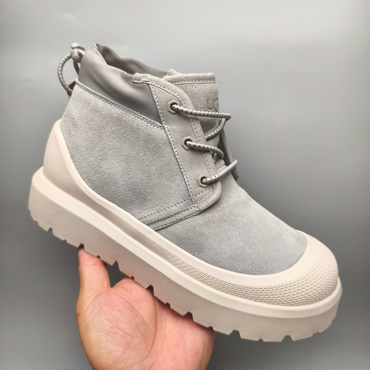Light Grey High-Top Casual Shoes | 3991