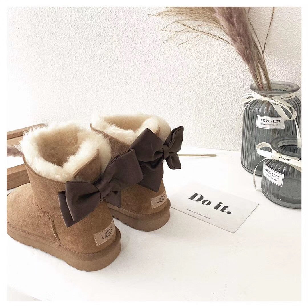 Chestnut Bow-Detail Ankle Boots | 3130