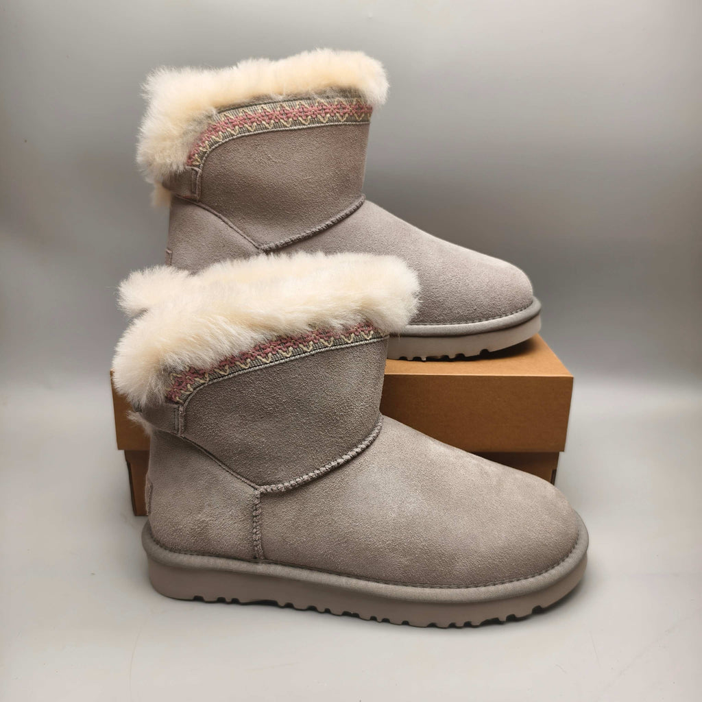 Grey Folk-Inspired Casual Shoes with Back Strap | 4517