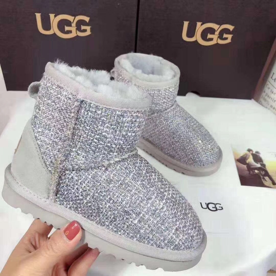 Grey Kids' Chic Winter Boots | 5854