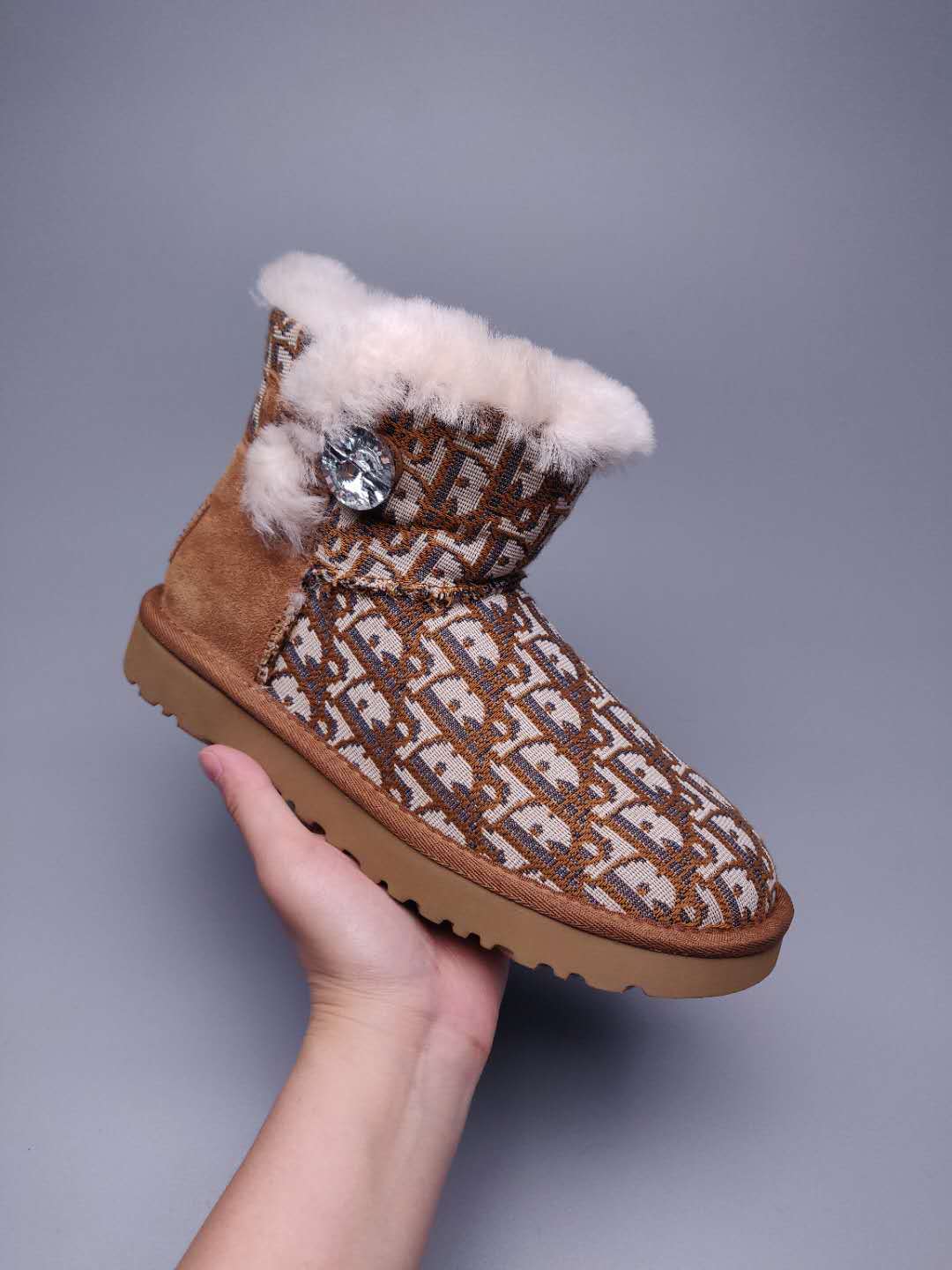 Chestnut Fabric-Textured Casual Footwear | 6554