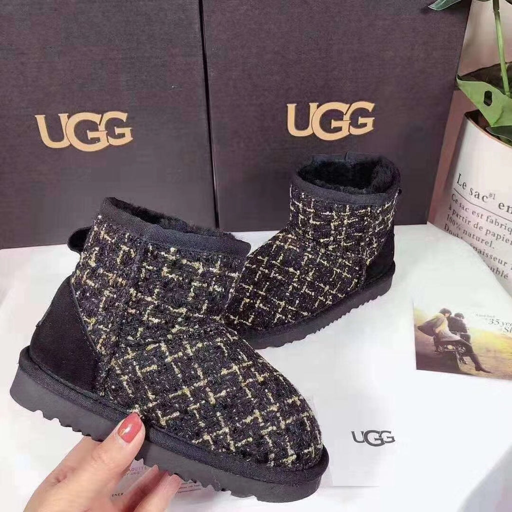 Black Kids' Chic Winter Boots | 5854