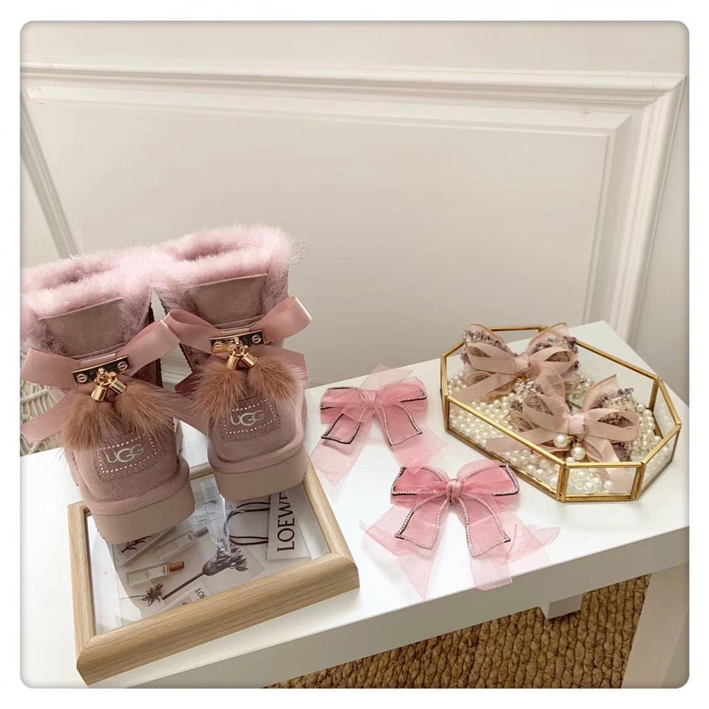 Dusk Pink Three-Way Winter Boots | 6503