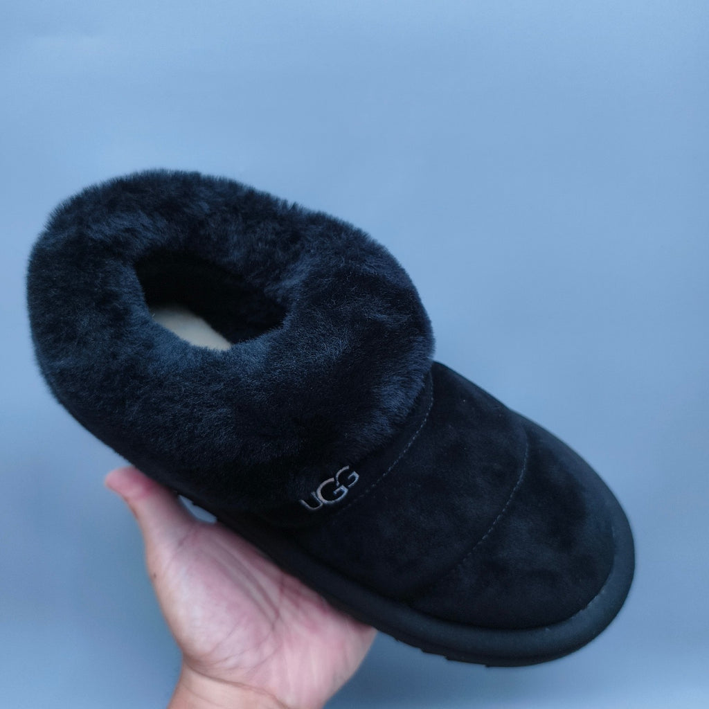 Black Platform Slip-On Casual Shoes | 6390