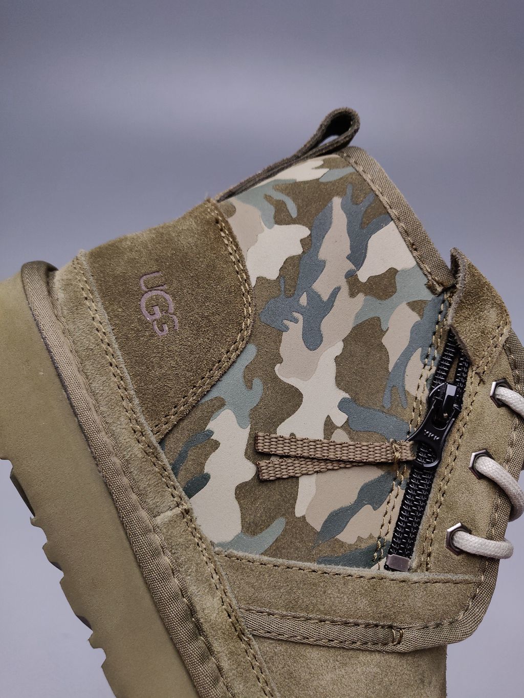 Army Green Men's Colorblock Camouflage Casual Shoes | 4193