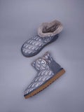 Grey Fabric-Textured Casual Footwear | 6554