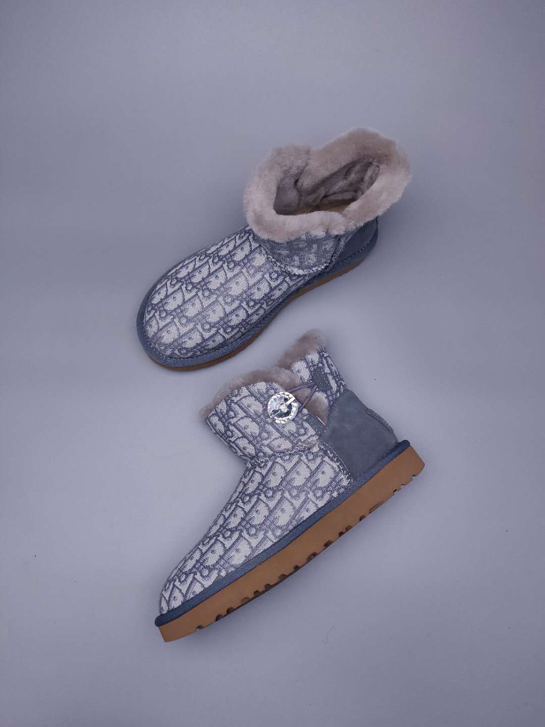 Grey Fabric-Textured Casual Footwear | 6554
