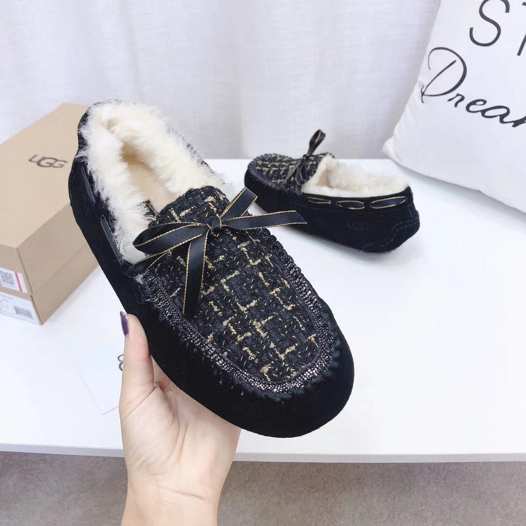 Black Elegant Driving-Style Loafers | 5623