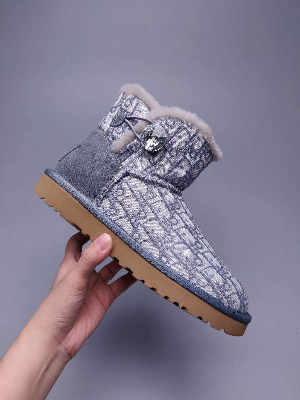 Grey Fabric-Textured Casual Footwear | 6554