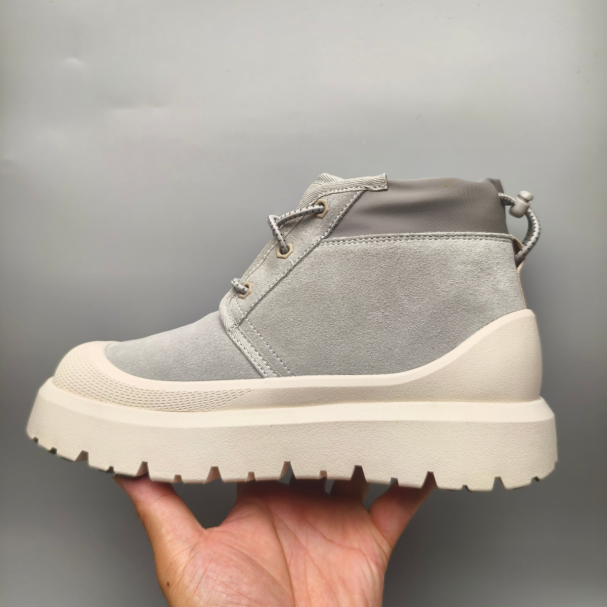 Light Grey High-Top Casual Shoes | 3991