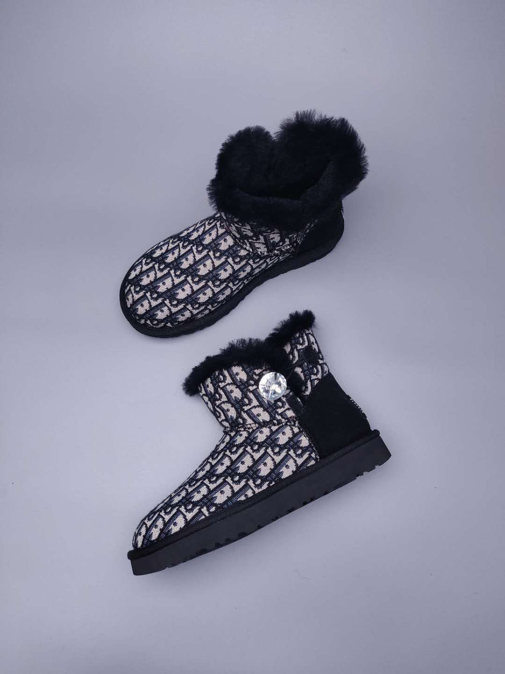 Black Fabric-Textured Casual Footwear | 6554