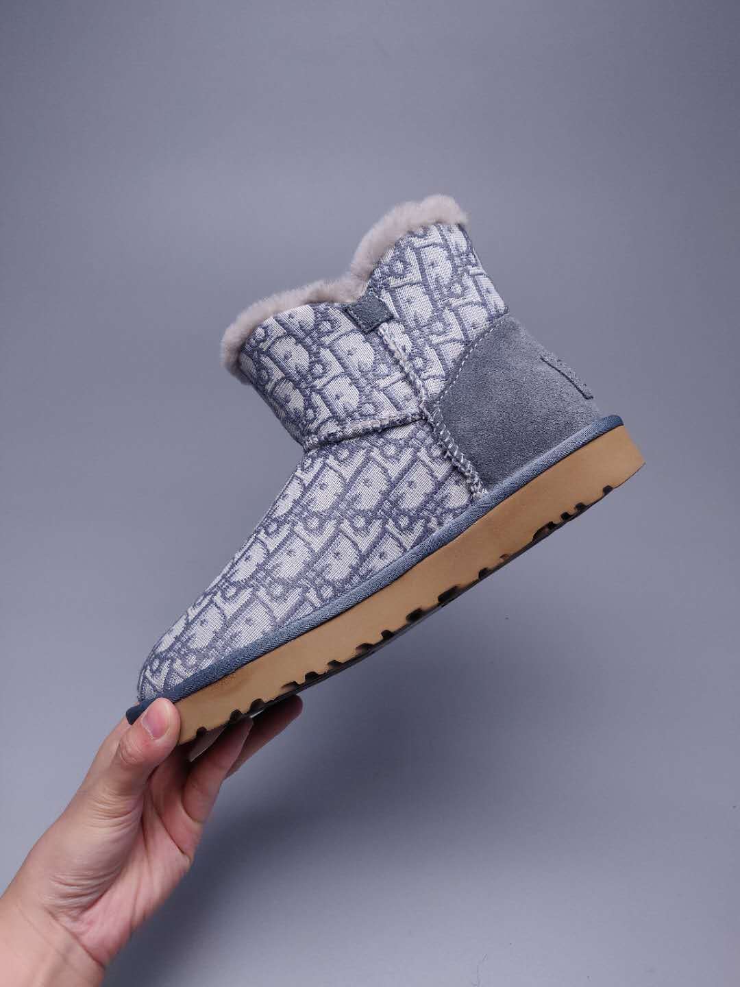 Grey Fabric-Textured Casual Footwear | 6554