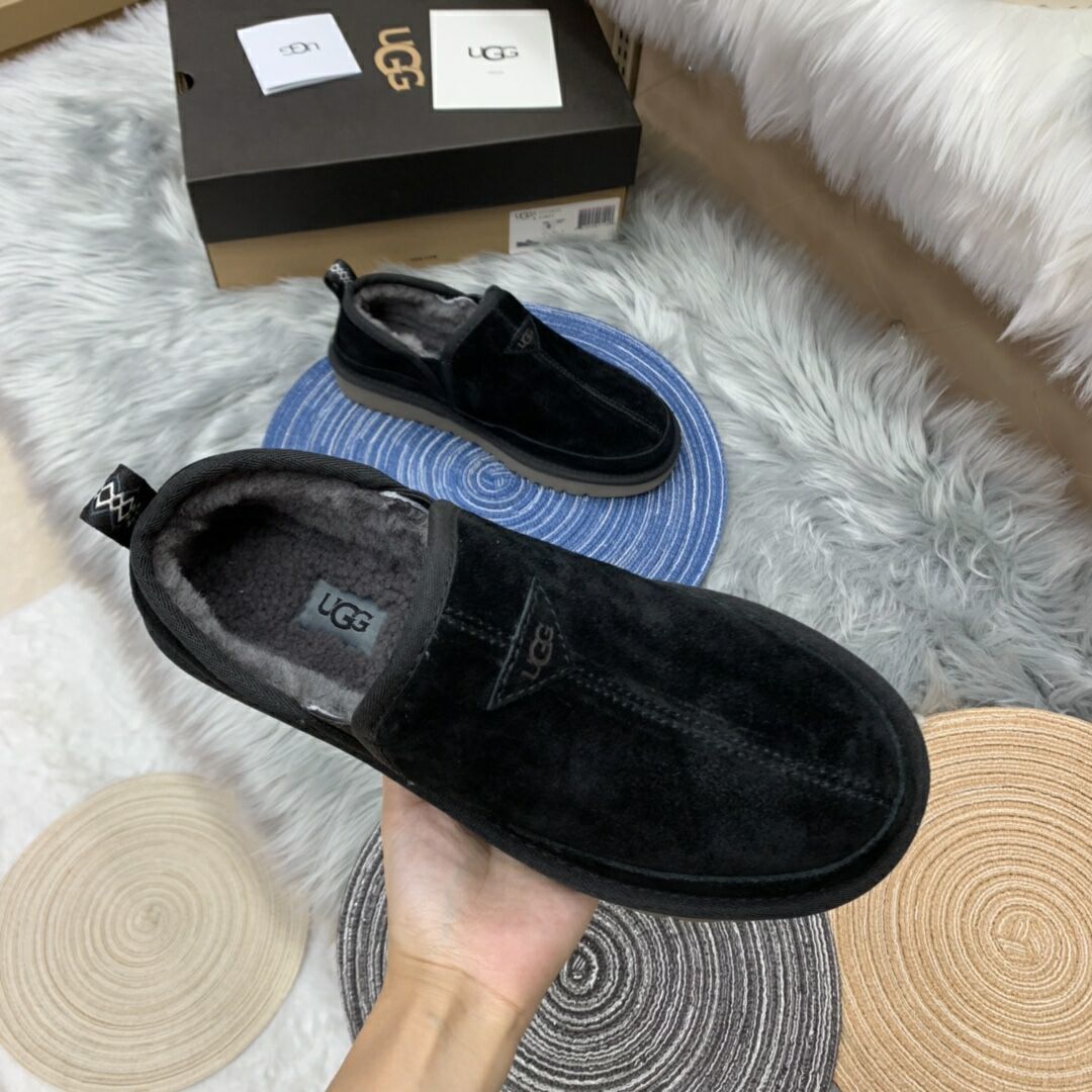 Black Men's Low-Top Slip-On Casual Shoes | 3455