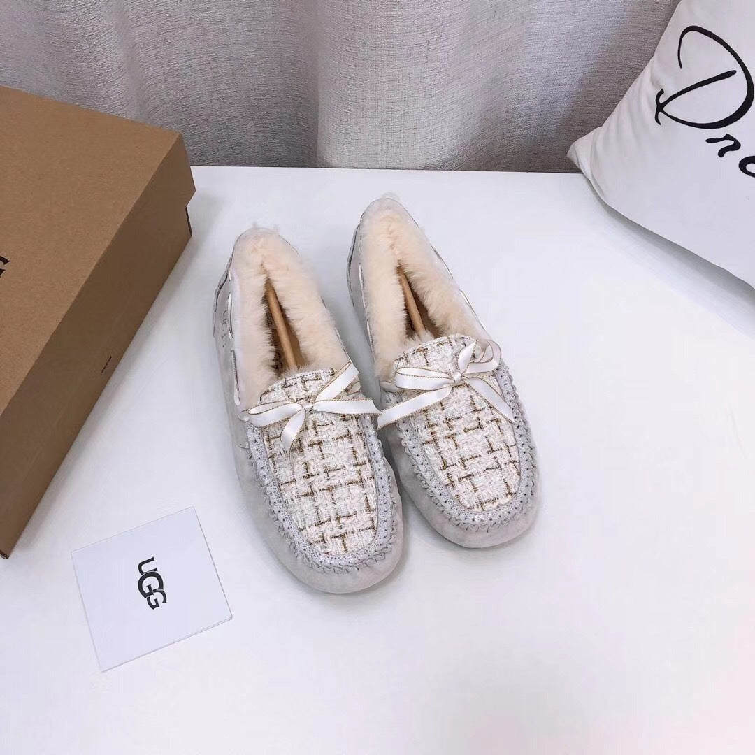 Pearl White Elegant Driving-Style Loafers | 5623
