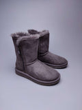 Grey Side-Zip Mid-Calf Boots | 2480