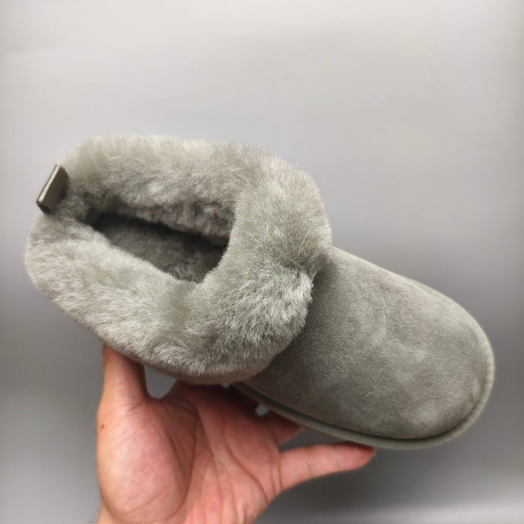 Green Suede-Look Platform Slip-On Shoes | 1393