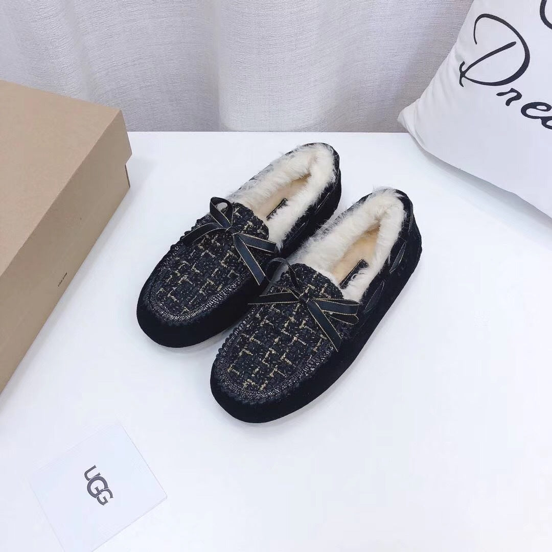 Black Elegant Driving-Style Loafers | 5623