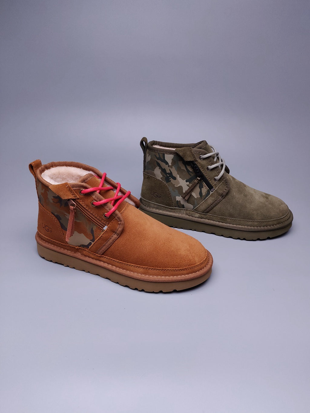 Army Green Men's Colorblock Camouflage Casual Shoes | 4193