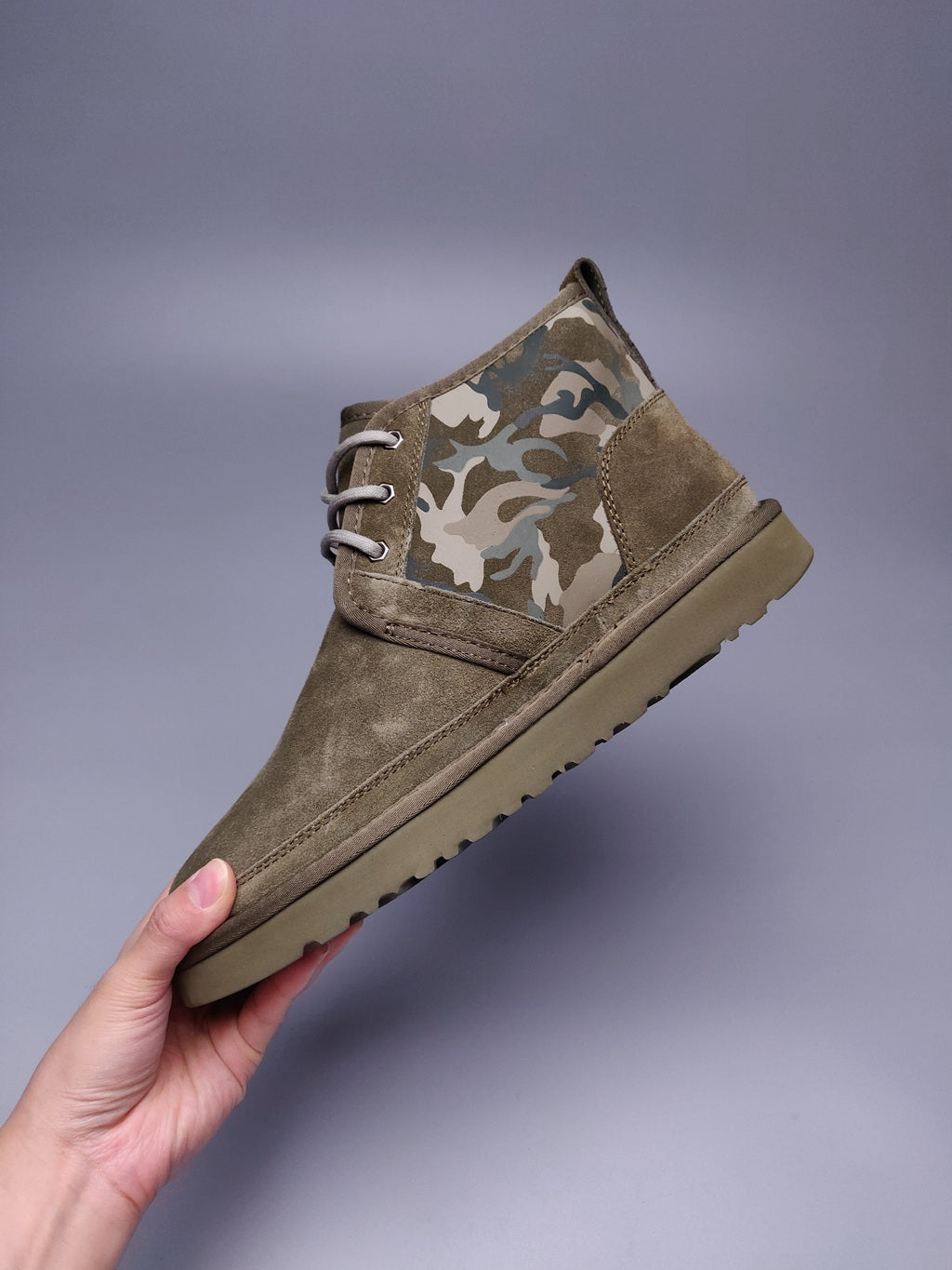 Army Green Men's Colorblock Camouflage Casual Shoes | 4193