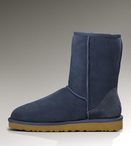 Navy Blue Stain-Resistant Classic Short Boots | 6223
