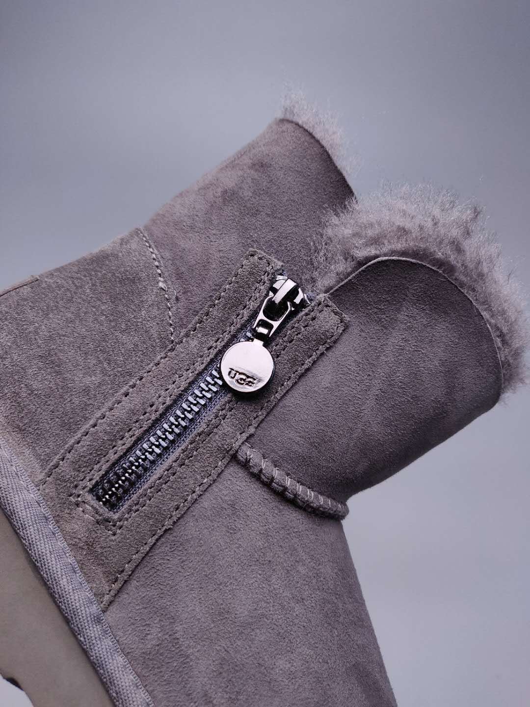 Grey Side-Zip Ankle Boots | 2481