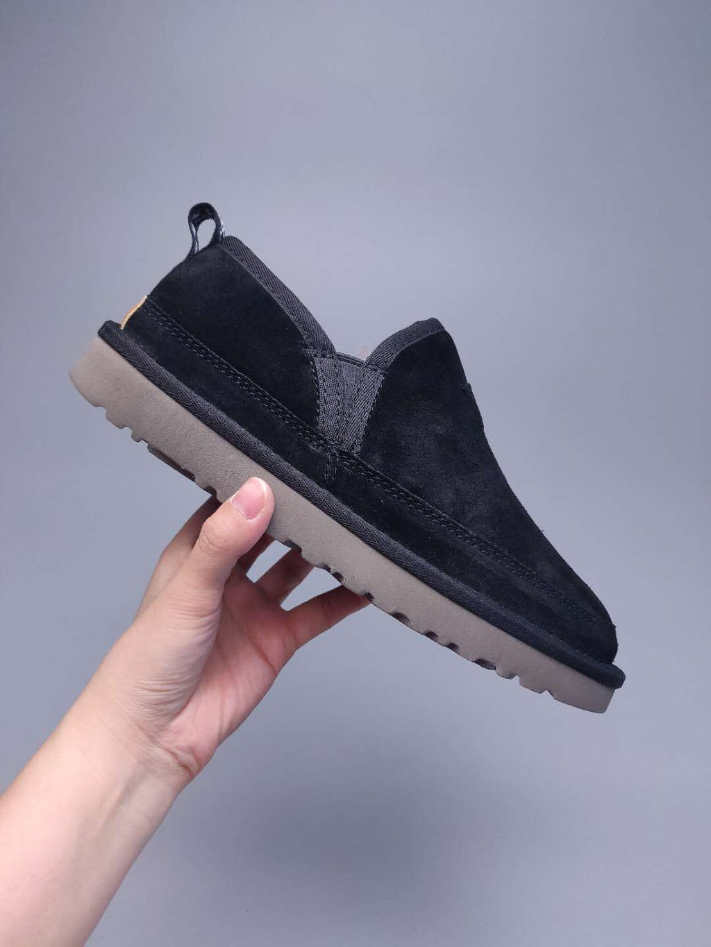 Black Men's Low-Top Slip-On Casual Shoes | 3455