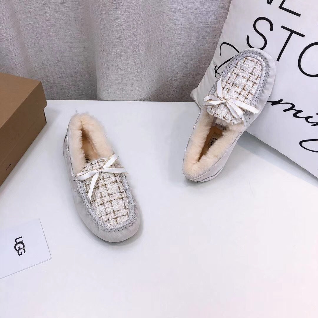 Pearl White Elegant Driving-Style Loafers | 5623