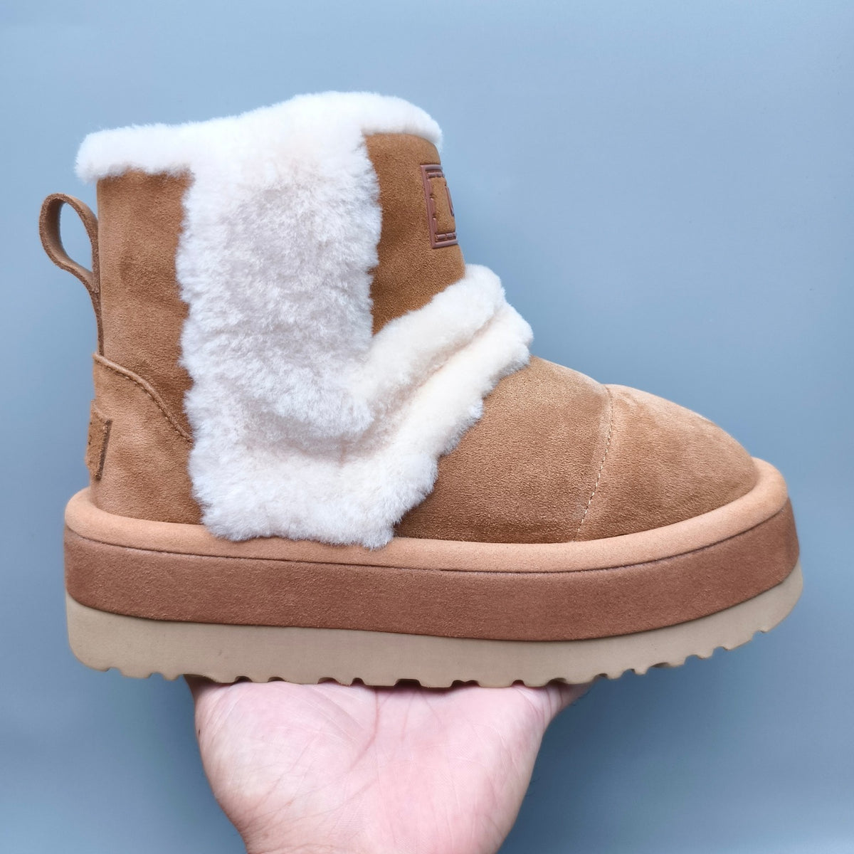 Chestnut Caterpillar-Style Platform Mid-Top Casual Shoes | 3316
