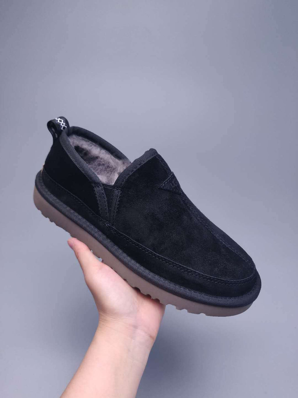 Black Men's Low-Top Slip-On Casual Shoes | 3455