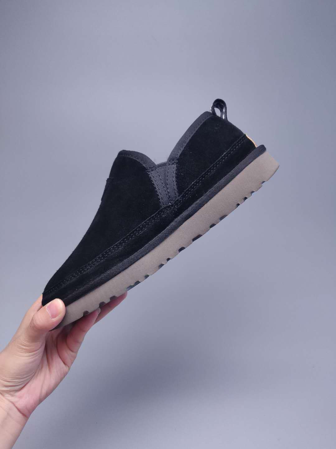 Black Men's Low-Top Slip-On Casual Shoes | 3455