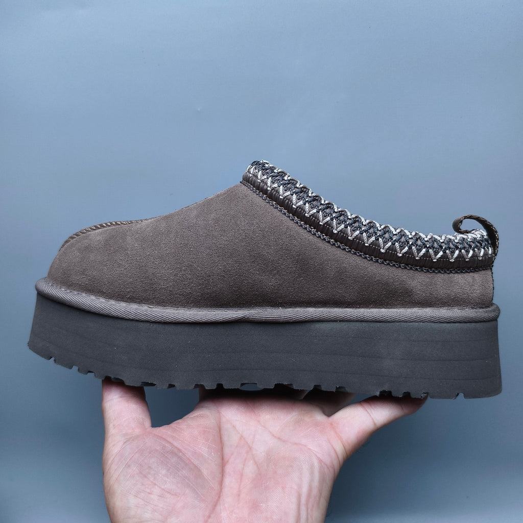 Walnut Brown Folk-Inspired Platform Casual Shoes | 2553 / 2130