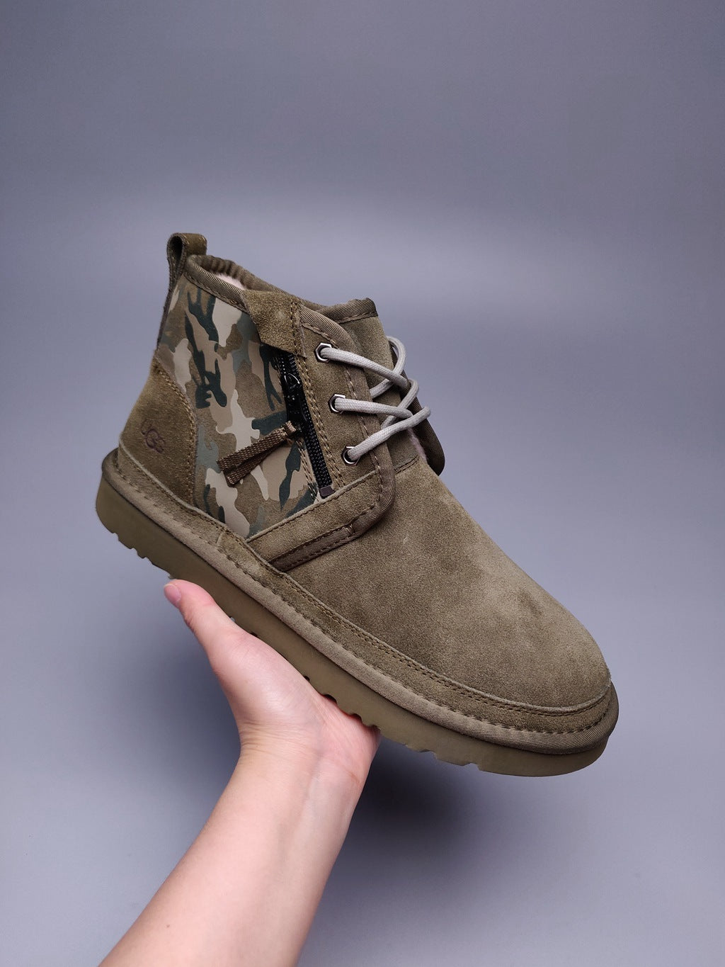 Army Green Men's Colorblock Camouflage Casual Shoes | 4193