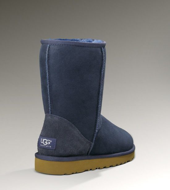 Navy Blue Stain-Resistant Classic Short Boots | 6223