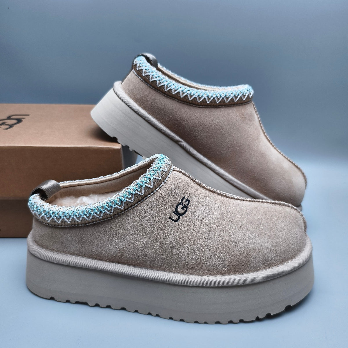 Beige Folk-Inspired Platform Casual Shoes | 2553 / 2130