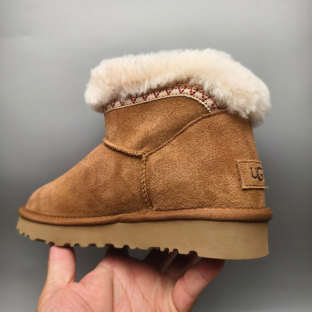 Chestnut Folk-Inspired Low-Top Casual Shoes | 4496