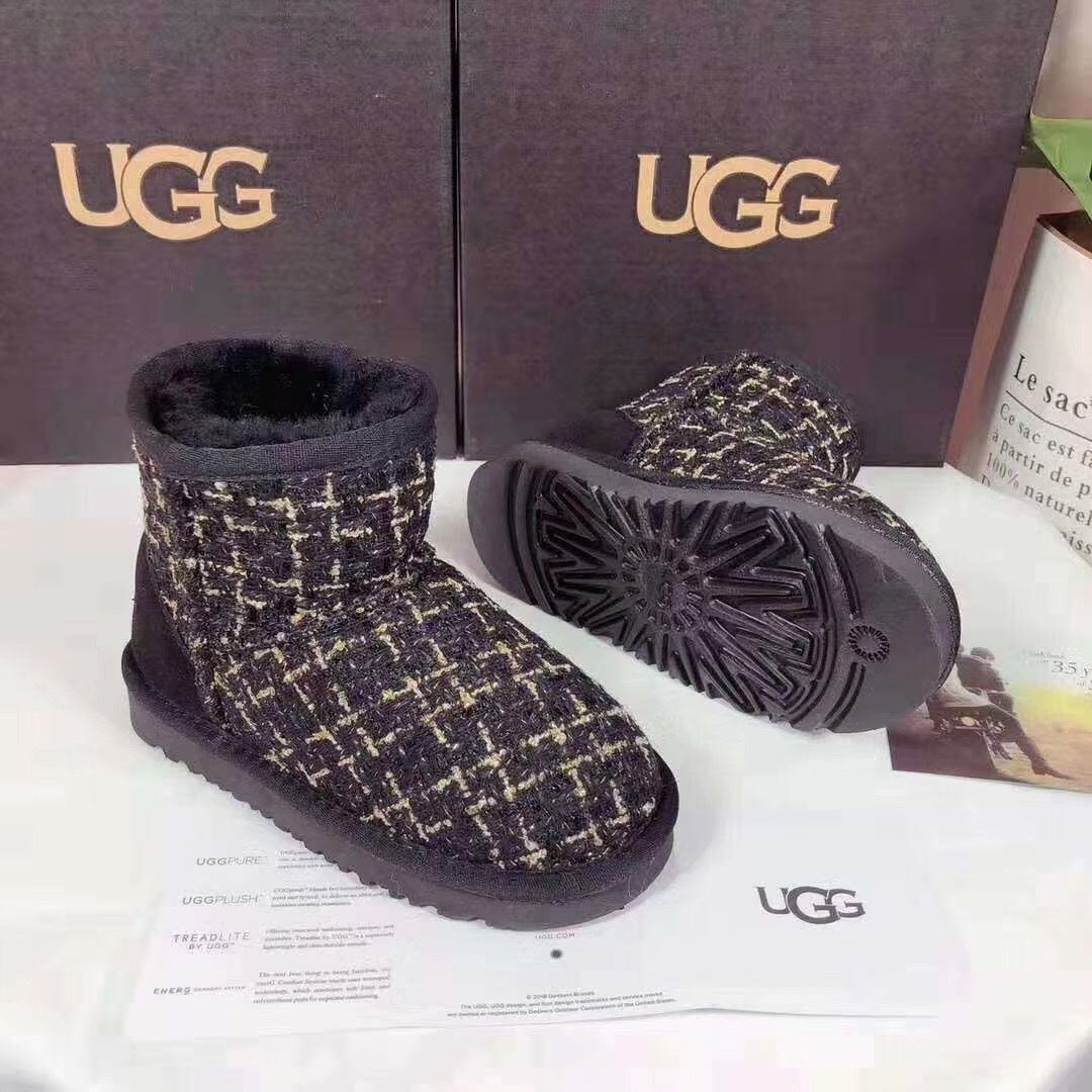Black Kids' Chic Winter Boots | 5854
