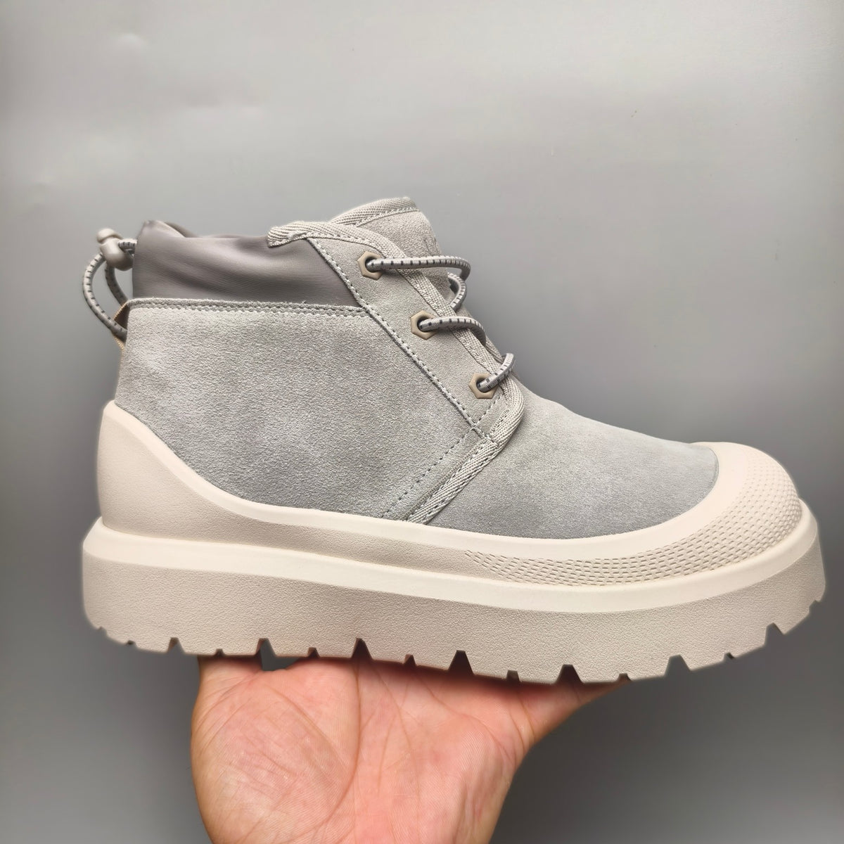 Light Grey High-Top Casual Shoes | 3991