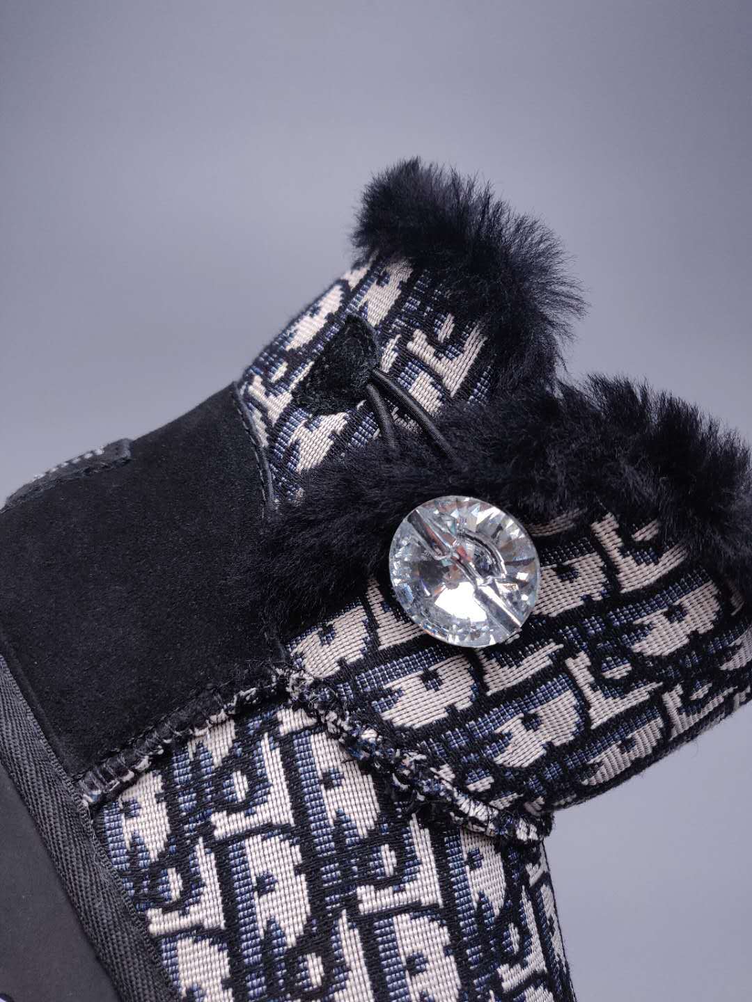 Black Fabric-Textured Casual Footwear | 6554
