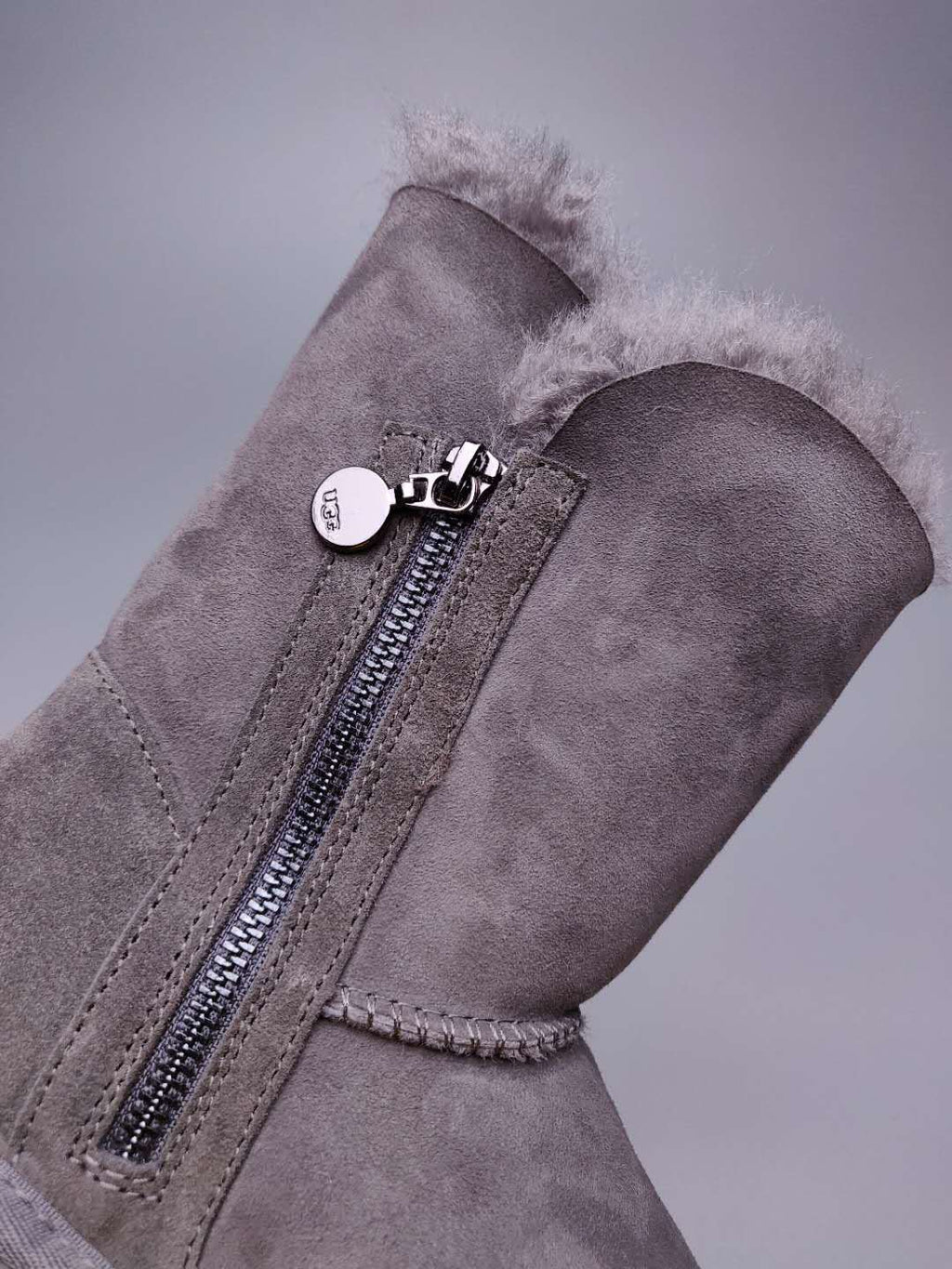 Grey Side-Zip Mid-Calf Boots | 2480