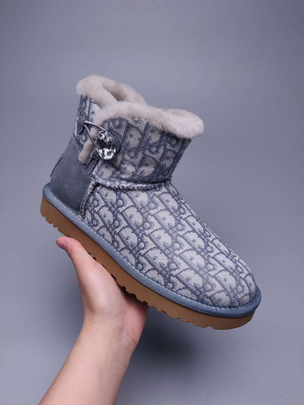 Grey Fabric-Textured Casual Footwear | 6554