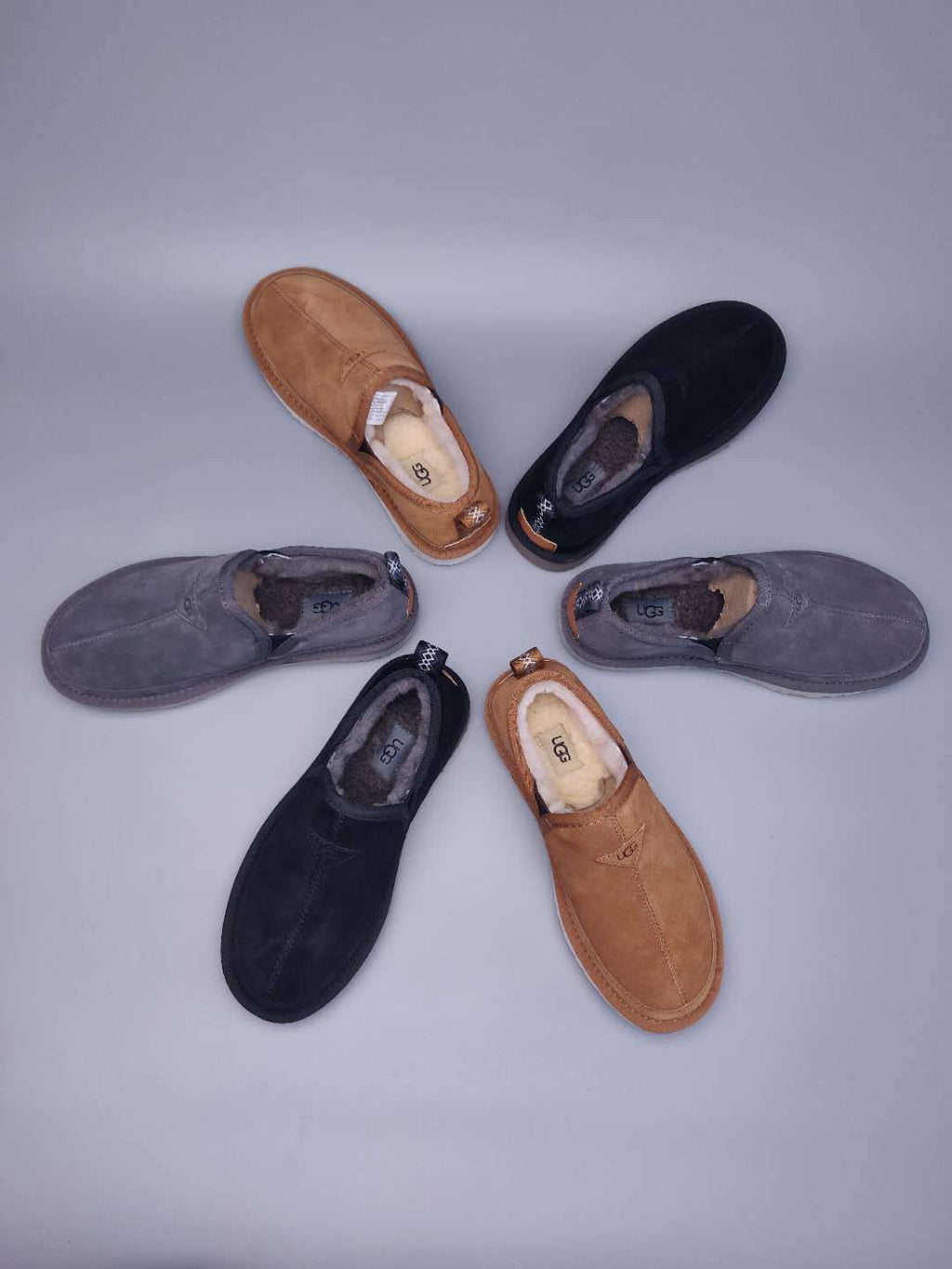 Black Men's Low-Top Slip-On Casual Shoes | 3455
