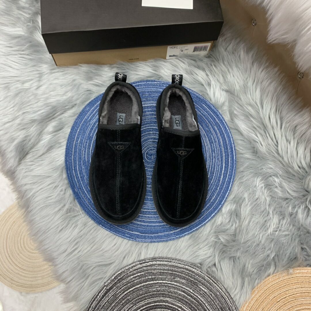 Black Men's Low-Top Slip-On Casual Shoes | 3455