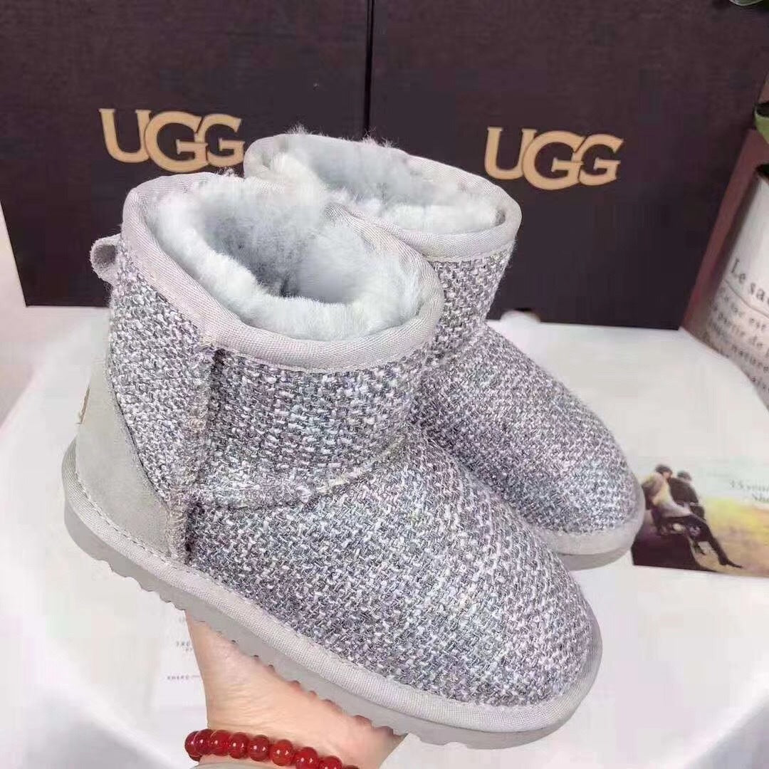 Grey Kids' Chic Winter Boots | 5854