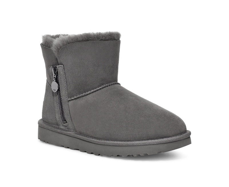 Grey Side-Zip Ankle Boots | 2481