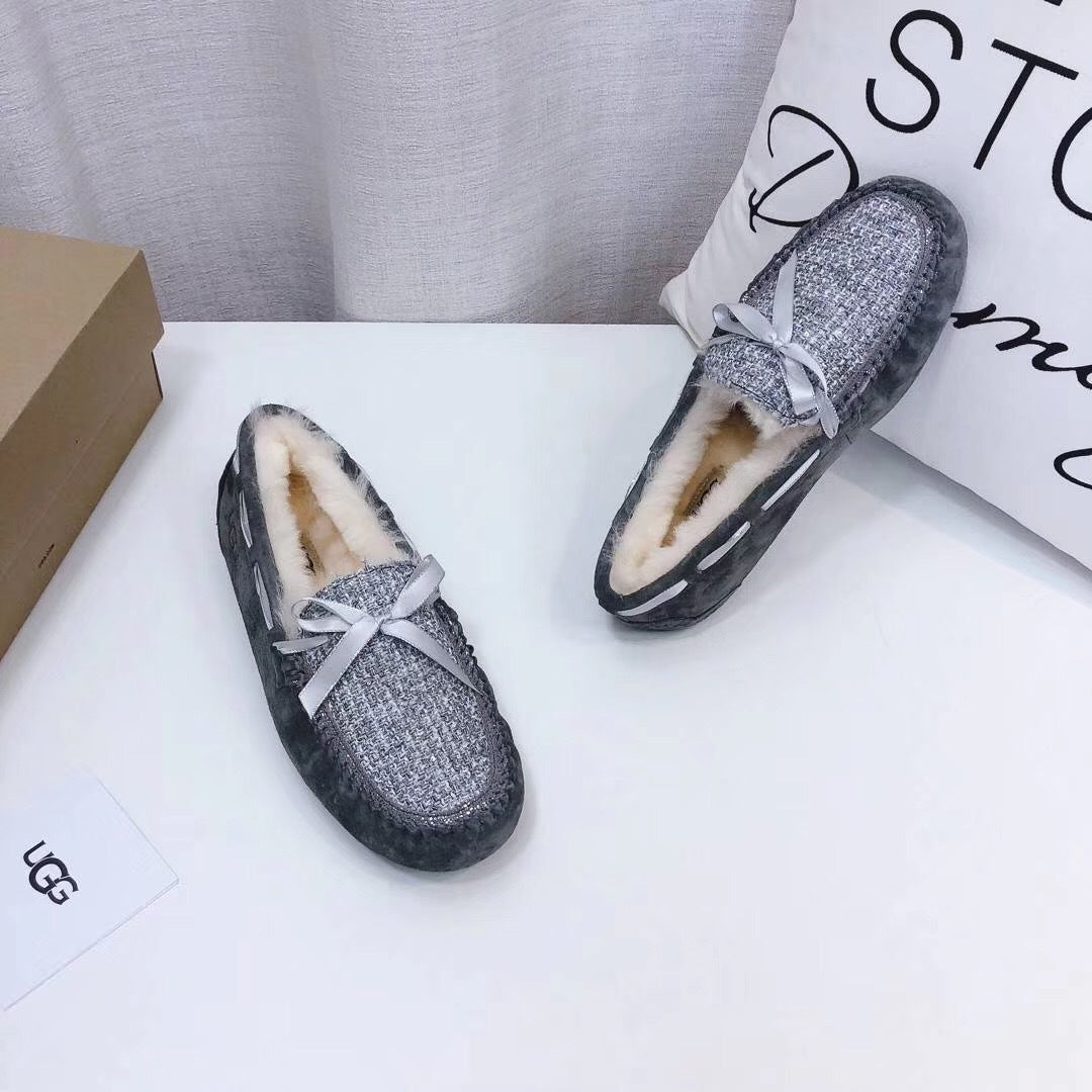 Grey Elegant Driving-Style Loafers | 5623