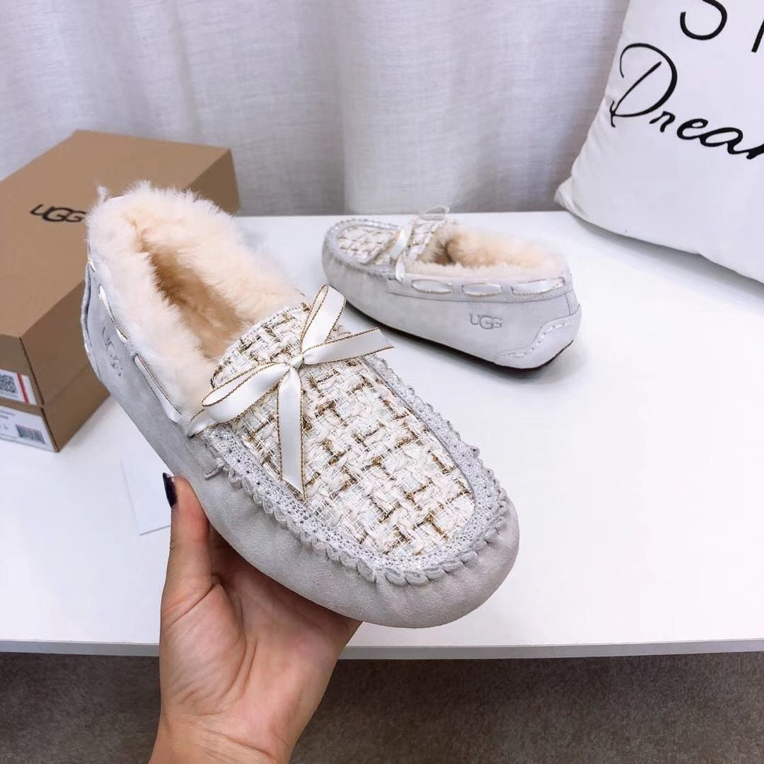 Pearl White Elegant Driving-Style Loafers | 5623