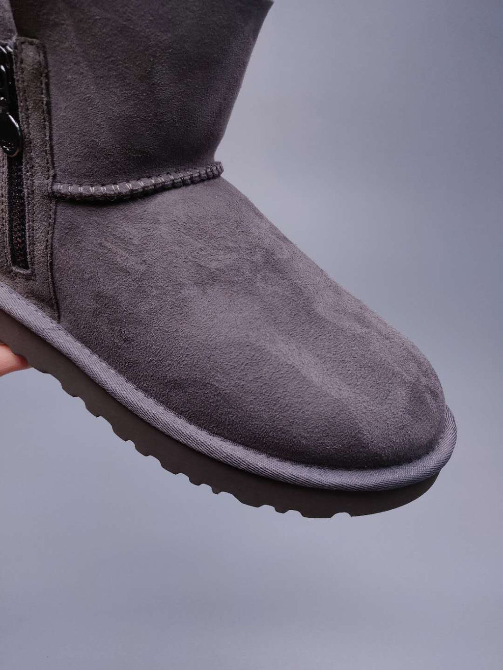 Grey Side-Zip Ankle Boots | 2481